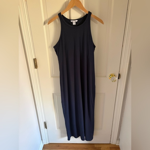 Athleta Sleeveless Navy Midi Tank Dress - Picture 3 of 8